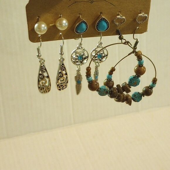 Size piece boho earring set - Picture 1 of 6